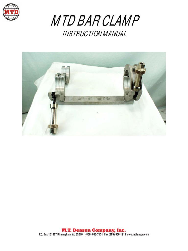 MTD Clamp Instruction Manual | PDF | Personal Protective Equipment ...
