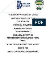 MPT Sistema de Mantenimiento Productivo Total