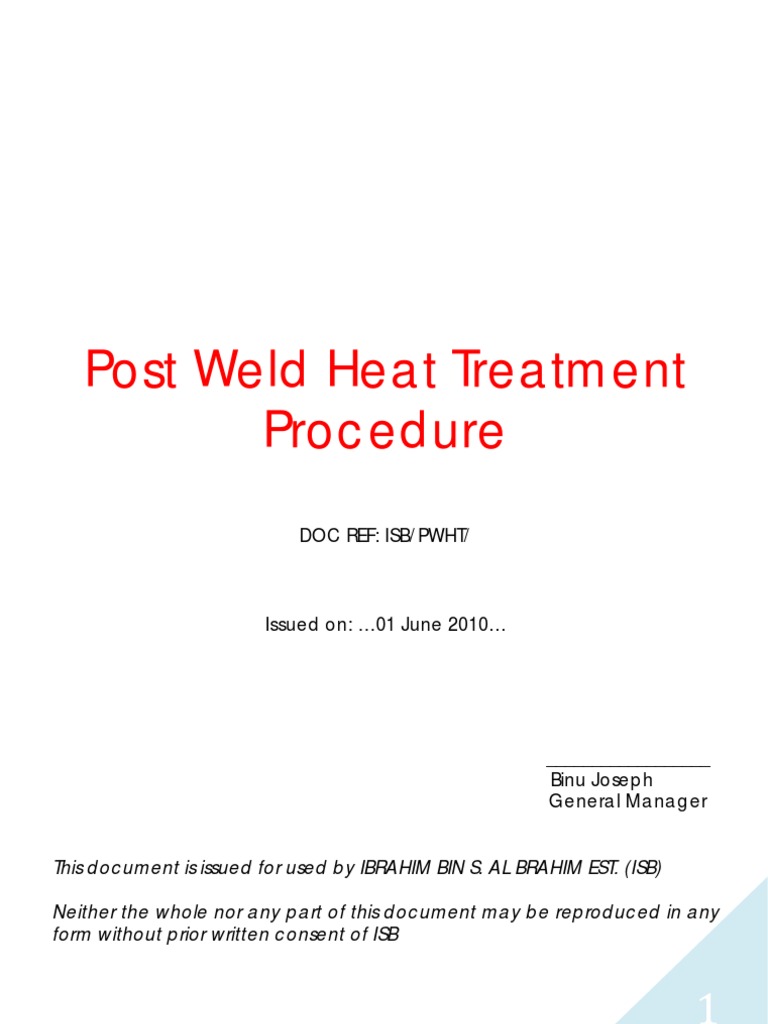 Pwht Procedure Thermocouple Heat Treating