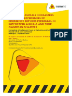 Managing Animals in Disasters (Maid) : The Experiences of Emergency Services Personnel in Supporting Animals and Their Owners in Disasters