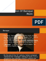 Evolution of Baroque Music