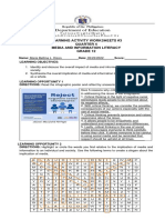 Department of Education: Learning Activity Worksheets #3 Quarter 4 Media and Information Literacy Grade 12