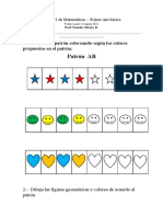 Guía de Matematicas Patrones 1° Año Básico.