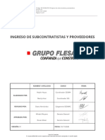 GF-SSOMA-PR-10 Ingreso de Subcontratistas y Provedores Ver.01