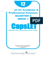 English For Academic & Professional Purposes: Quarter 4 Week 1