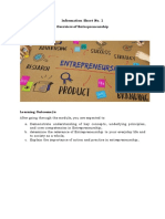 Information Sheet No. 1 Overview of Entrepreneurship