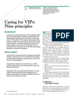 Caring for VIPs-Nine Principles