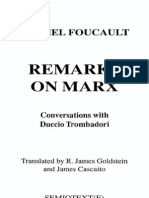 Foucault - Remarks On Marx