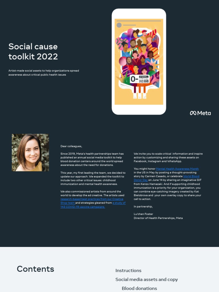 Meta Health Social Media Toolkit - English | PDF | Facebook | Health ...