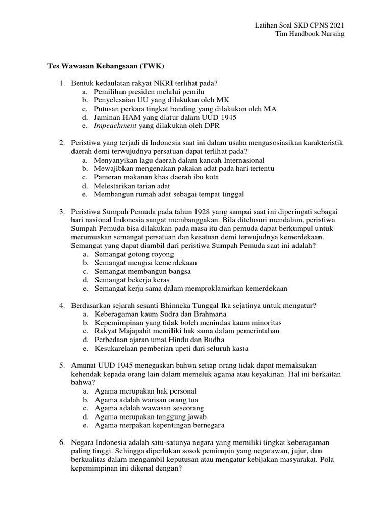 Paket SKD 2 | PDF