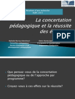 416 - La Concertation Pédagogique Et La Réussite Des Étudiants