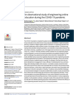 An Observational Study of Engineering Online Education During The COVID-19 Pandemic