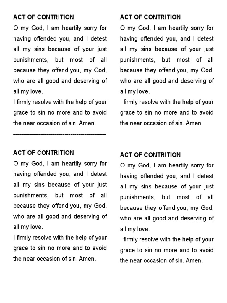 Act of Contrition Act of Contrition PDF