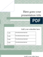 Presentation Schedule and Topics