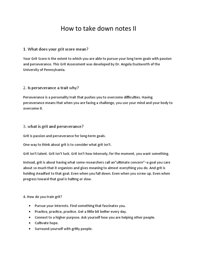Understanding Your Grit Score | PDF | Career & Growth | Business