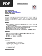 Curriculum Vitae: Suraj Prakash Saini