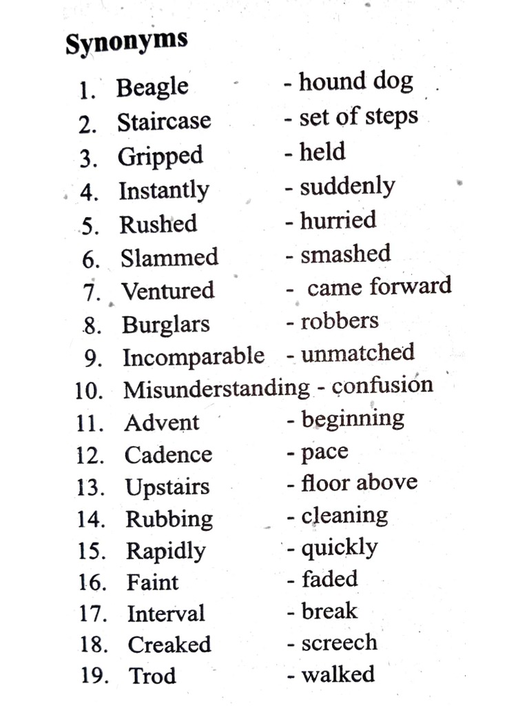 Prose 2 Synonyms and Antonyms PDF