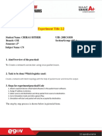 Experiment Title 2.2: Student Name: CHIRAG BITHER UID: 20BCS1838 Section/Group: 607-A