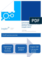 Environmental Responsibility and The Small Business Sector (Supply Chain)