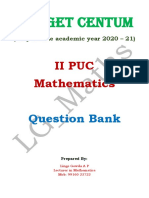 II PUC - Mathematics (TARGET CENTUM) - Question Bank
