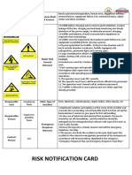 Risk Notificiation Card