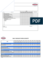 Daily Checklist Patrol Security