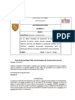 Guía de aprendizaje taller estrategias comprensión lectora