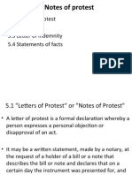5.1 Letter of Protest 5.2 Sea Protest 5.3 Letter of Indemnity 5.4 Statements of Facts