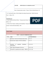 Course Design Template Name of The Course: 21UEC959 Principles of Communication