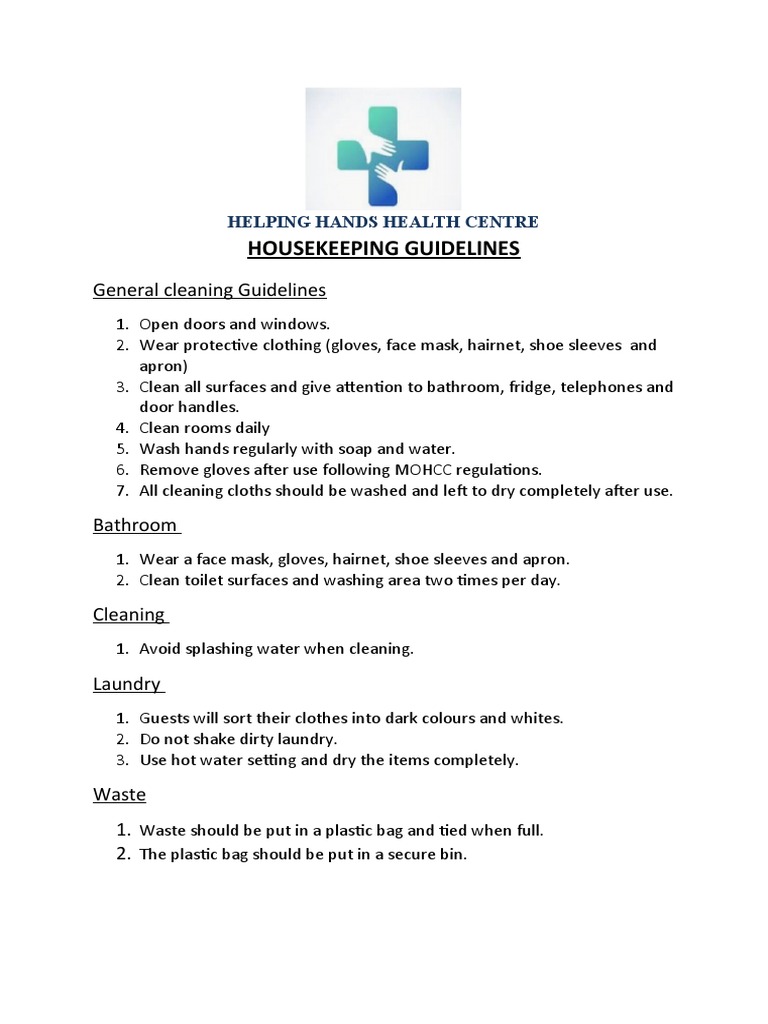 Housekeeping Guidelines PDF
