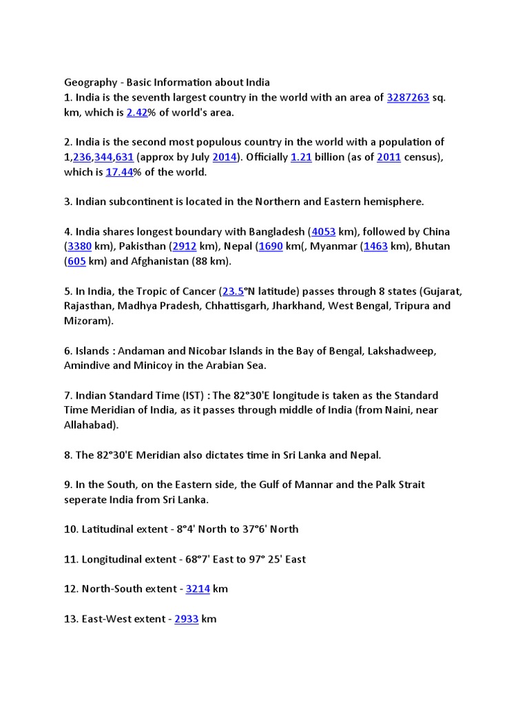 Geography of India | PDF | Himalayas | Geography