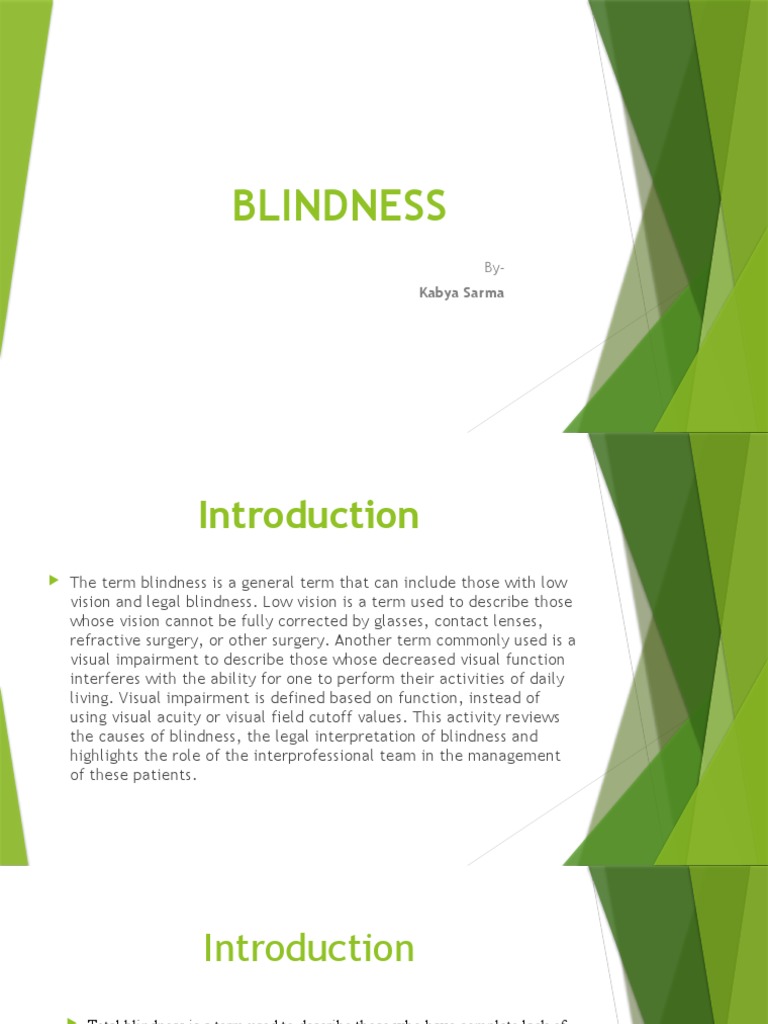 Understanding Blindness and Its Causes | PDF | Visual Impairment ...