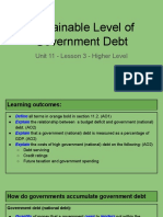 Unit 11 - Lesson 3 - Sustainable Level of Government Debt