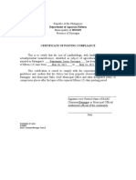LHO Form 5 - CERTIFICATE OF POSTING COMPLIANCE Brgy. Secretary