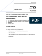 BPTC Drafting Briefing Sheet March 2021