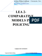 LEA 2-Comparative Models in Policing: Table of Content