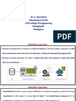 Machine Learning Algorithm Overview