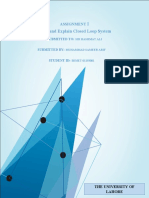 Draw and Explain Closed Loop System: Assignment