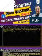 500 Quant Questions For SBI Clerk Day 4