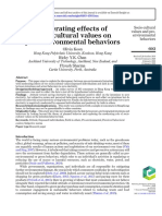 Moderating Effects of Socio Cultural Values On Pro Environmental behaviors-REVISADO