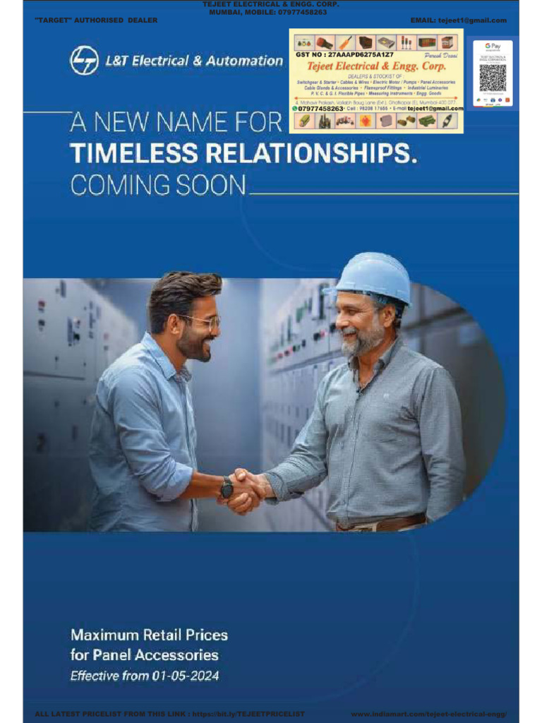L&T Salzer Rotary Switch Price List Wef 01052024 PDF Switch