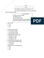 QUARTER 4 - ENGLISH 3 - Weekl Test (Activity Sheet 6 & 7)