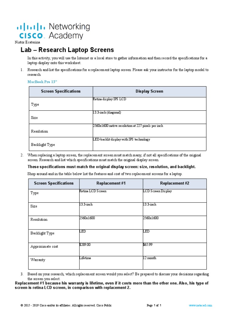 Laptop Screen Replacement Guide | PDF | Computer Monitor | Display ...