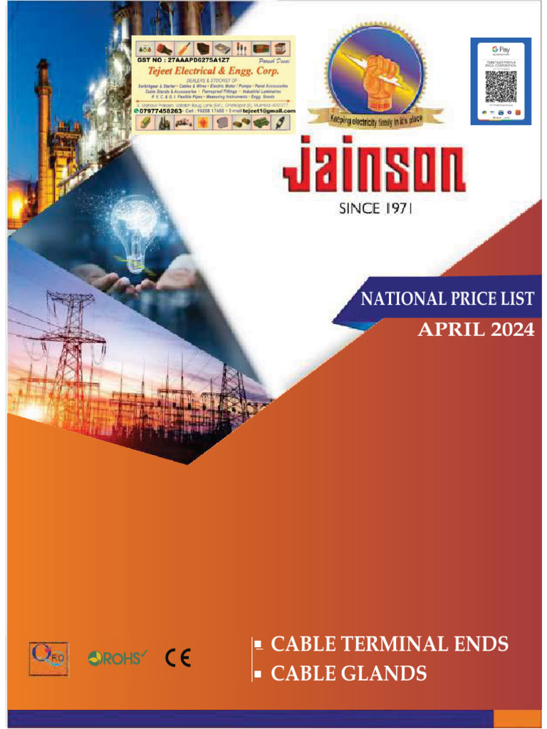 Jainson Lugs Price List Wef 01042024 PDF