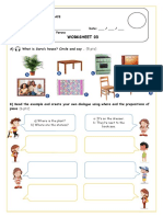 Worksheet Prepositions of Place