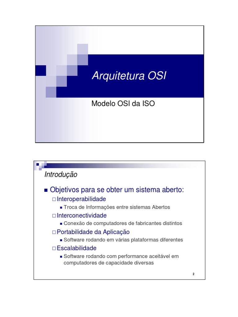 Entendendo a Arquitetura OSI em Redes | PDF | Modelo OSI | Protocolo de ...