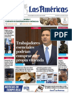 Portada Digital Diario Las Americas 24 de Abril de 2022