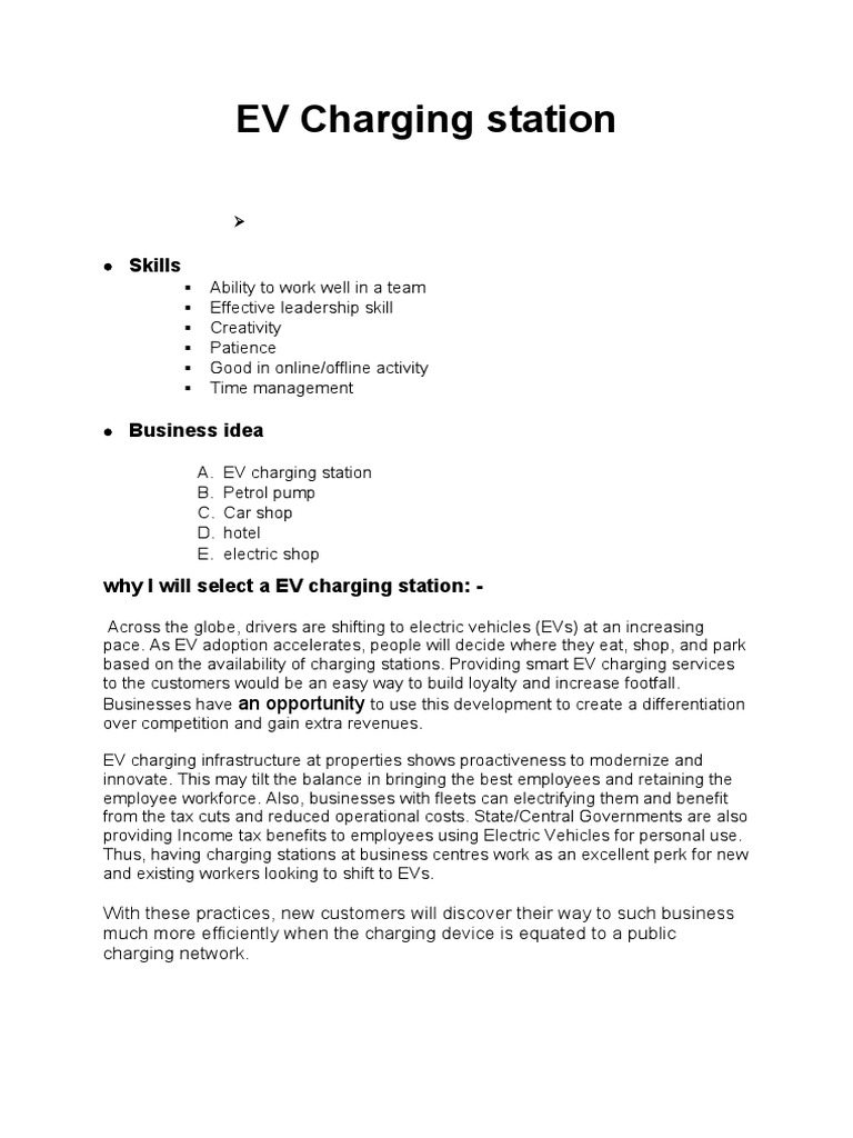 EV Charging Station PDF Loans Reserve Bank Of India