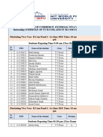 External Viva Voce (Tri-VI & IX-Internship) - Schedule - 1st June 2022.