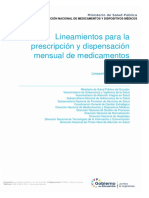 Lineamientos para La Prescripción y Dispensación Mensual de Medicamentos